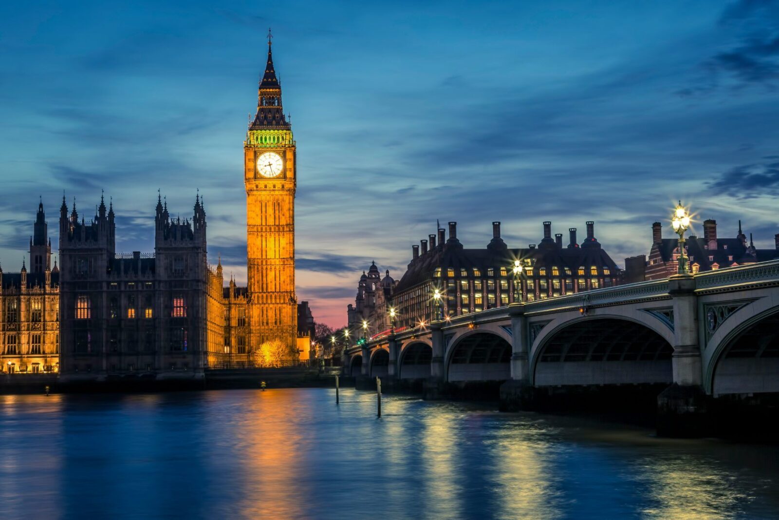 Westminster at night: how to buy gilts and lend to the UK government