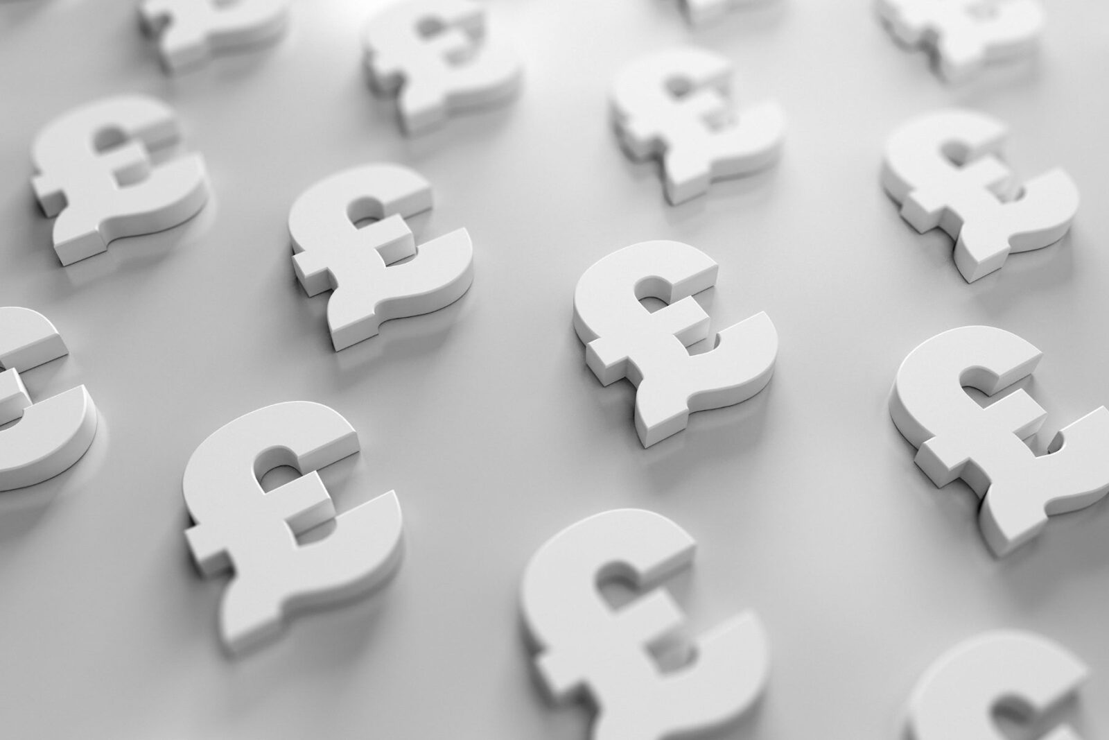 Rows of pound signs: cash held in money market funds